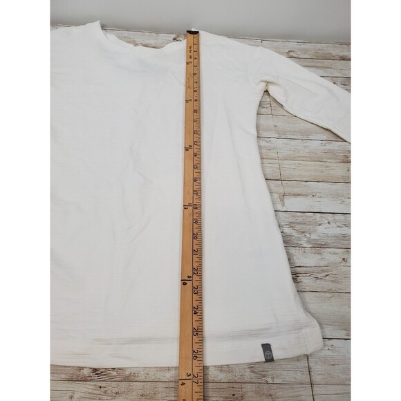 T by Talbots White 3/4 Length Sleeves Cross Back Tunic w/ Sun Protection - Picture 9 of 10